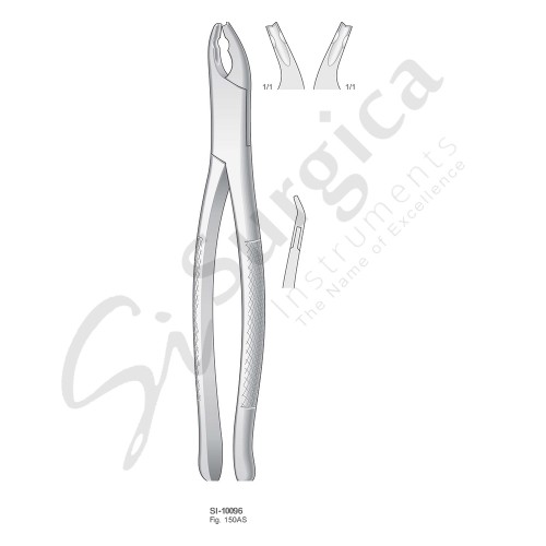 Extracting Forceps, American Pattern Fig. 150AS Upper Bicuspids, Incisors and Roots  