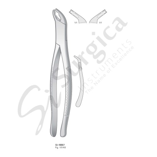 Extracting Forceps, American Pattern Fig. 151AS Lower Bicuspids, Incisors and Roots