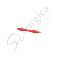 Silicone Mirror Handle 25 Red Simple stem design, single-ended