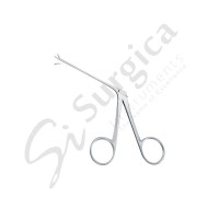 Mini McGee Micro Ear Forceps Curved To Left, Serrated 75 mm – 3 "