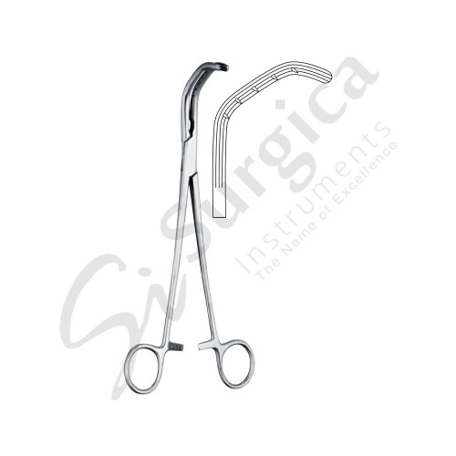 Price-Thomas Bronchus And Vascular Clamps Curved Pins Left 220 mm