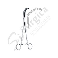 Price-Thomas Bronchus And Vascular Clamps Curved Pins Right 220 mm