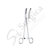 Faure Clamp And Peritoneal Forceps Curved 200 mm Teeth 1 x 2