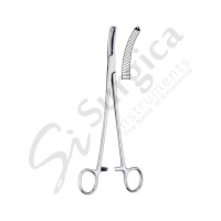 Wertheim Clamp And Peritoneal Forceps Curved 220 mm Teeth 1 x 2