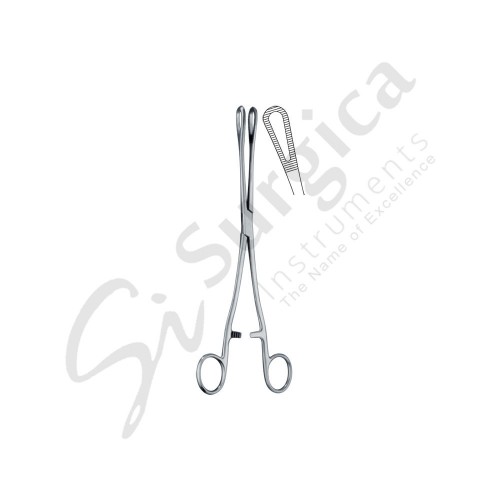 Rampley Sponge holding forceps Curved 180 mm