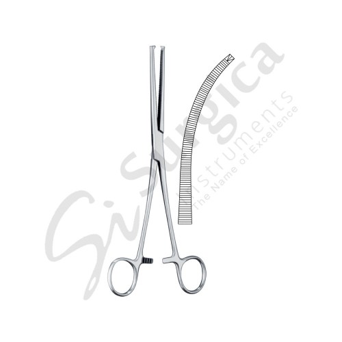 Ochsner-Kocher Haemostatic Forceps Curved 240 mm Teeth 1 x 2