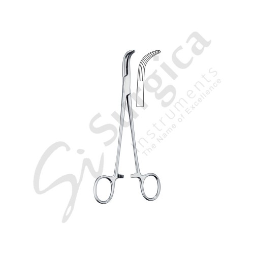 Lower Kidney Pedicle And Gall Duct Forceps Curved 180 mm