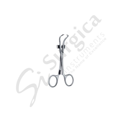 Robin Towel Forceps With Clip For Tube up to 5mm Ø 135 mm