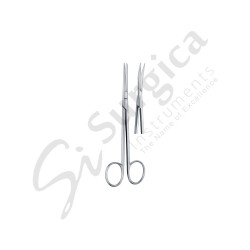 Lange Operating Scissors Curved, Saw Edge 145 mm Sharp / Sharp