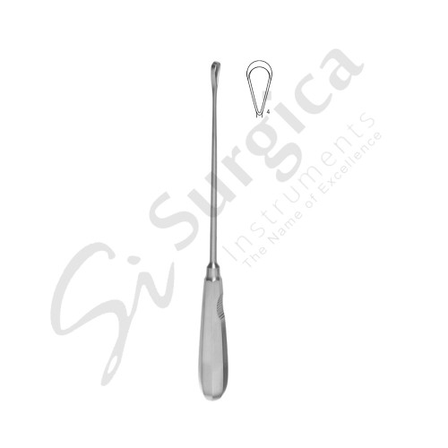 Recamier Uterine Curette 260 mm–10 1/4 " Fig.4: 11 mm