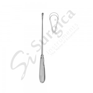 Recamier Uterine Curette Sharp, Rigid 260 mm–10 1/4 " Fig.11: 21 mm