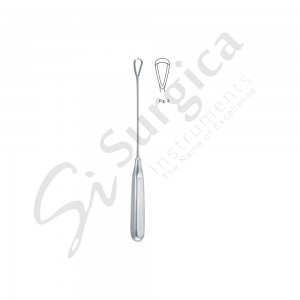 Sims Uterine Curette Sharp, Malleable Fig.3: X 9 mm 250 mm – 9 3/4 "