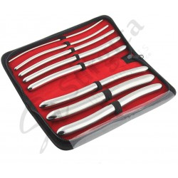 Hegar Uterine Dilator 8 Pieces Set 3 / 4 mm – 17 / 18 mm Ø 