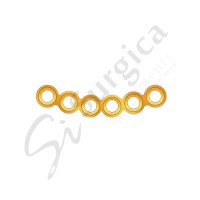 Orbital Plate With Gold Color 6 Hole