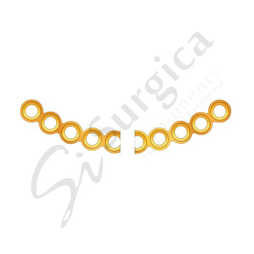 Orbital Plate With Gold Color 12 Hole With Bridge