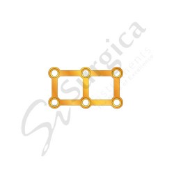 Quadro Plate With Gold Color 3-2 Hole