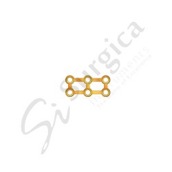 Rectangular Plates Titanium With Gold 2-3 Hole