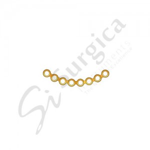 Orbital Plate With Gold Color 8 Hole