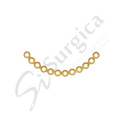 Orbital Plate With Gold Color 10 Hole