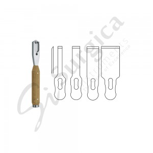 Bone Chisel Blades, Interchangeable Handle Size 18.5 cm – 7 1/4 "