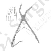 Semb Bone Holding Forceps Curved Sidewards  With Ratchet 19 cm - 7 1/2"
