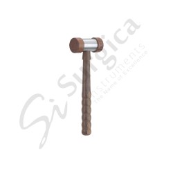 Bone mallet Head solid steel with Ferrozell faces wooden 22.5 cm – 8 3/4 "