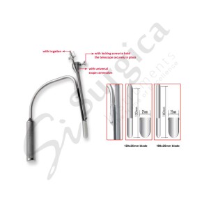 Mammary Breast Retractor With Universal Scope Connection 120 x 25 mm