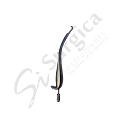 Sigmoid Notch Extra Oral Retractor With Fiber Optic 8 3/4'' 22 cm