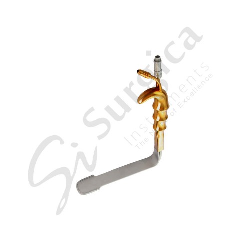 Breast Retractor With Teeth With Suction & Fiber Optic 27mm x 8cm