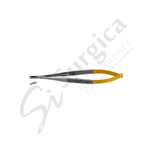 Castroviejo Micro Needle Holder Curved TC 14 cm
