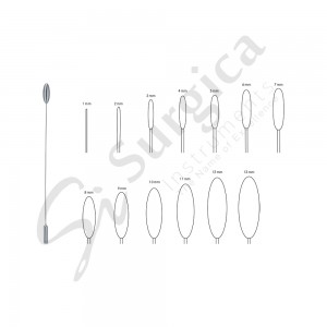 Bakes Gall Duct Dilators 13 Pcs Set Fig. 1  To Fig. 13 