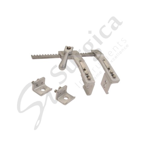Rib Retractor Infant, Self-Rentaining With Rack And Pinion Action Aluminum